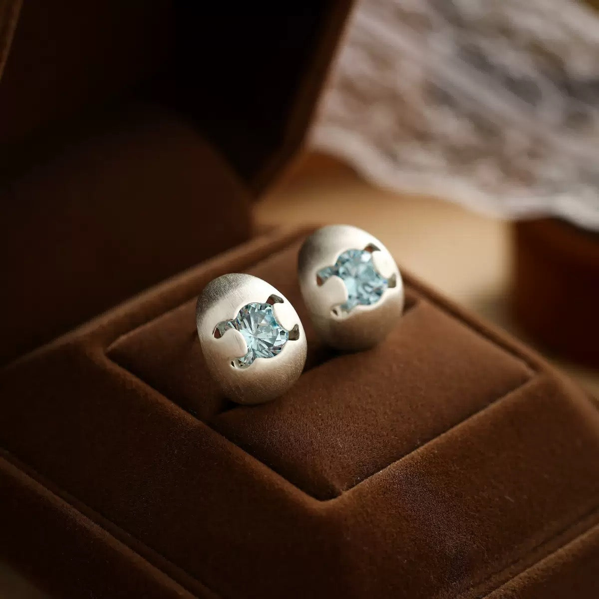 Hatching Egg Crystal Stud Earrings