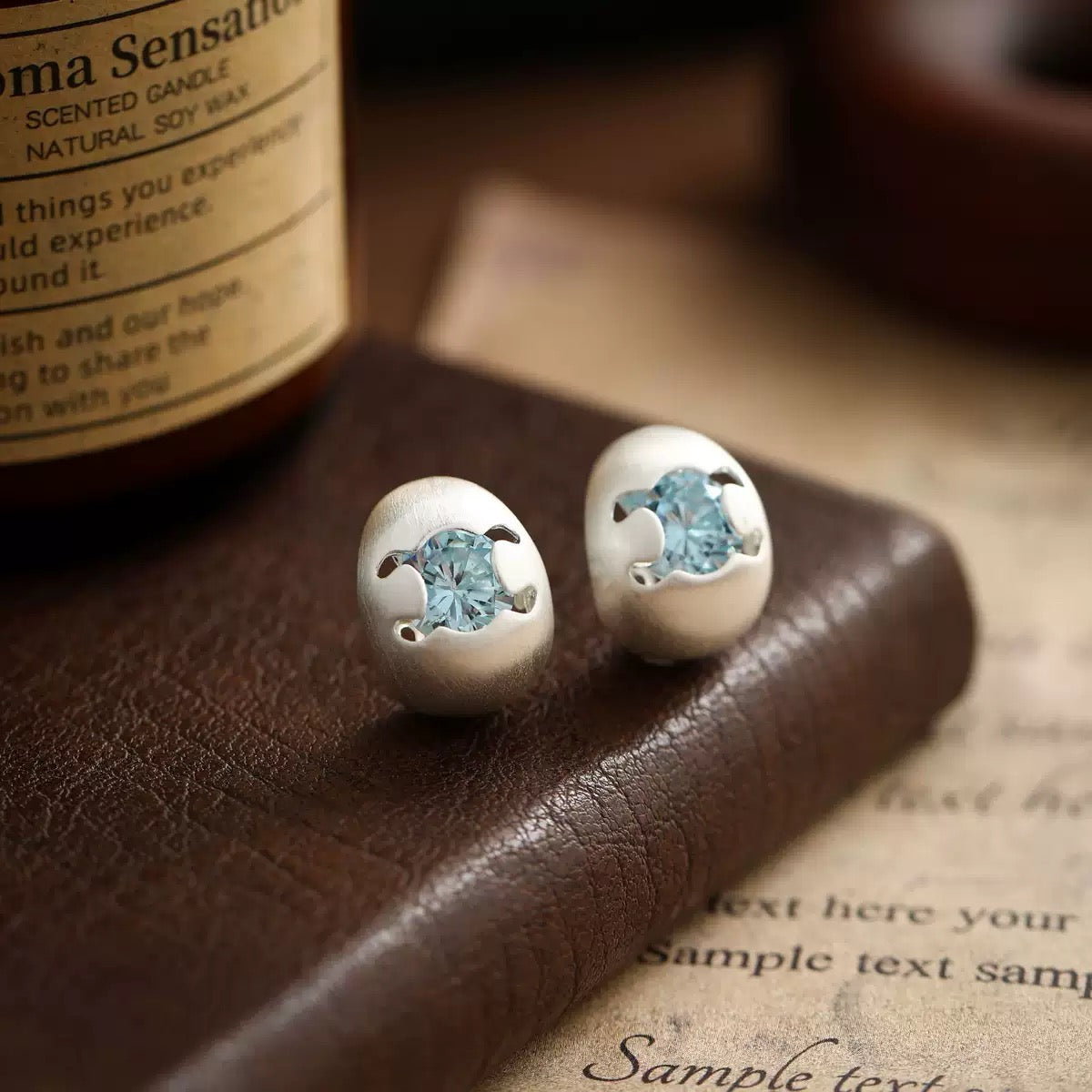 Hatching Egg Crystal Stud Earrings