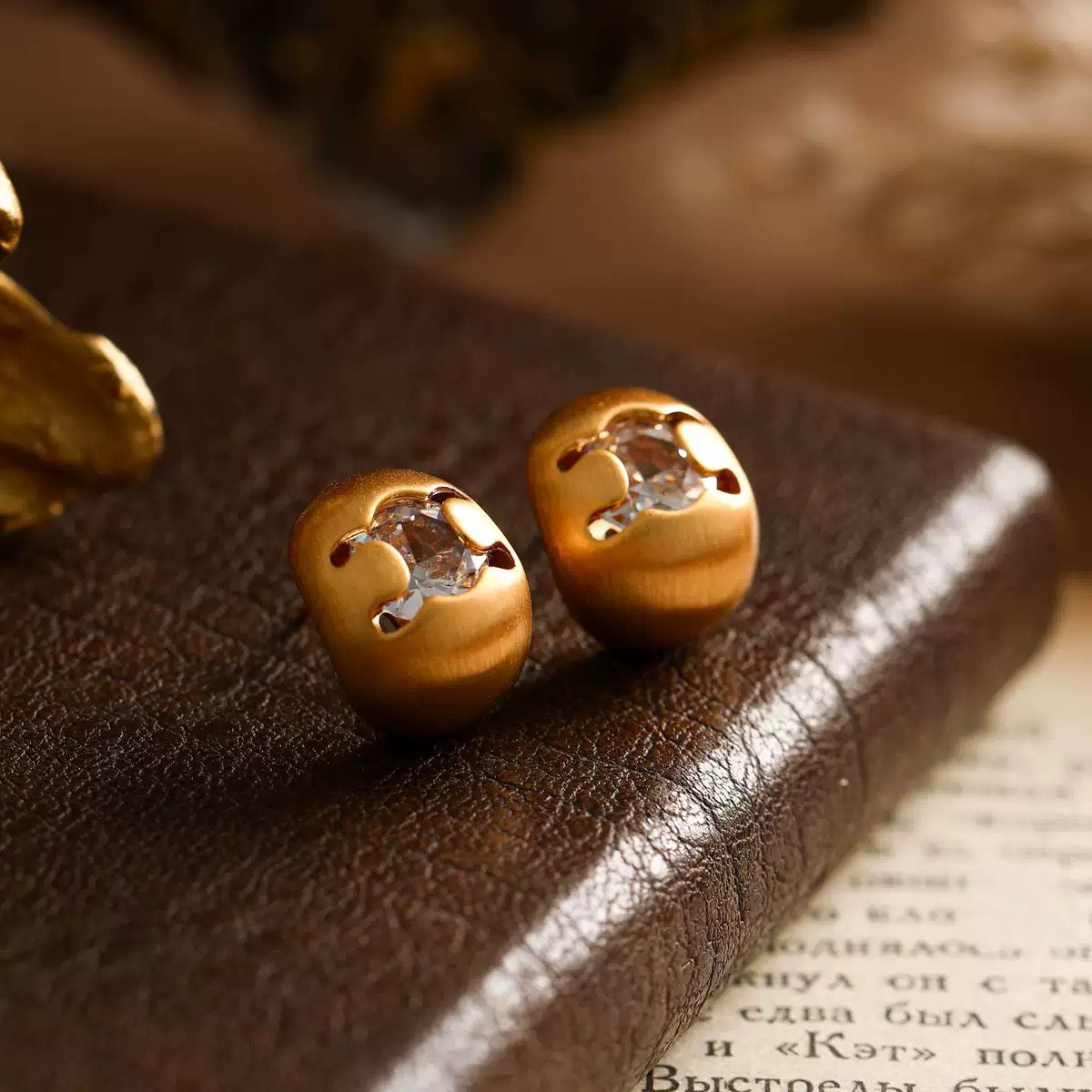 Hatching Egg Crystal Stud Earrings